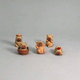 Cute Capybara Cartoon Shoe Charms - 5 Piece