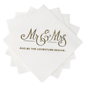25Piece Elegant Light Luxury Disposable Napkin Mr & Mrs Wedding Napkins