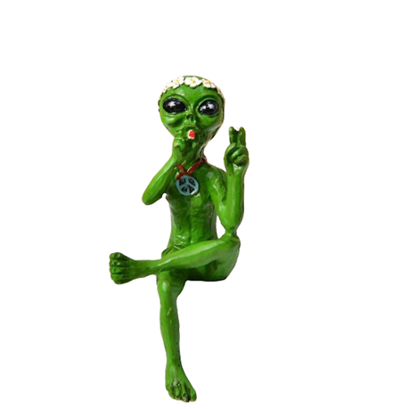 Lucky Resin Alien Pease Loving Ornament