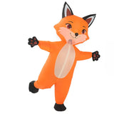 Inflatable Fox Costume for Adults - Orange & Black Furry
