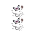 1 Piece Butterfly and Flower "Love Yourself First" Temporary Tattoo Sticker