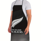 Vintage New Zealand All Blacks Rugby Feather Print Apron