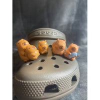 Cute Capybara Cartoon Shoe Charms - 5 Piece