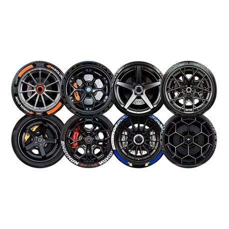 8pcs Wooden Tire Coasters