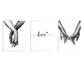 3 Piece Promise of Love Frameless Wall Art 50x70cm