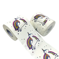 Rolls of Rainbow Creative Pony Cartoon Printed Paper Rainbow