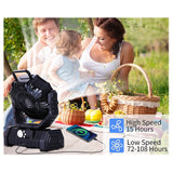 F6 - Portable Outdoor Oscillating LED & Remote Controlled Fan - Green