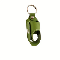 1pc Unisex Casual Faux Leather Keychain Pouches for Asthma Inhaler