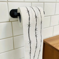 1 Roll Barbed wire Pattern Toilet Paper - one stripe