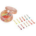Multi-colour stud plastic earrings - 30-Piece