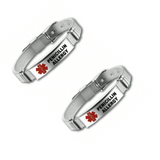 Silver Medical Alert Bracelet Penicillin