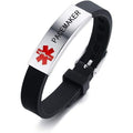 Identification Bracelet- Medical Alert - Pacemaker-Red Logo Red