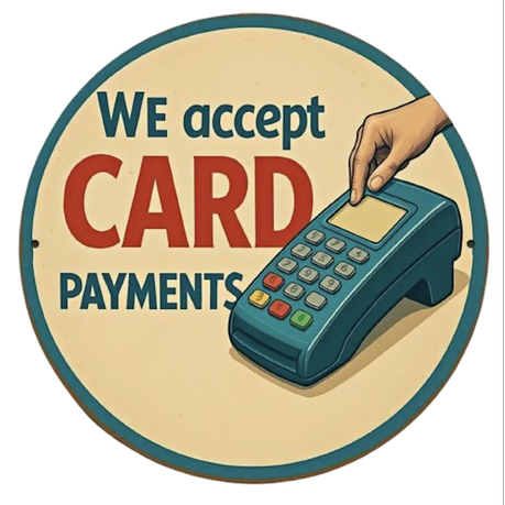 We accept Credit Cards - Vintage Style Sign