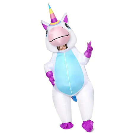 Colorful Adult Unicorn Inflatable Costume