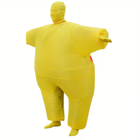 1 piece Adult Inflatable Full Body Suit Costume - Yellow Yellow