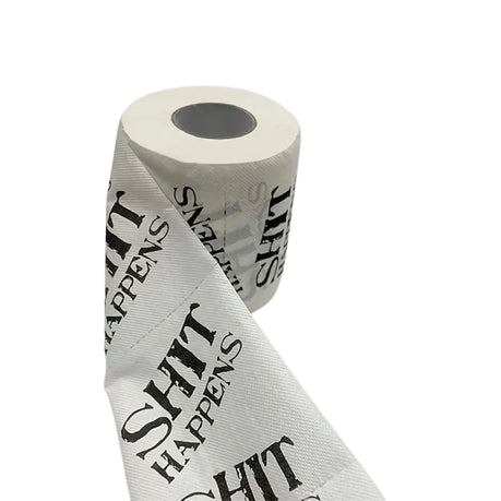 Funny Printed Toilet Paper - "DUMP Happens"