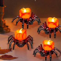 1 Pack Halloween Spider Tea Lights