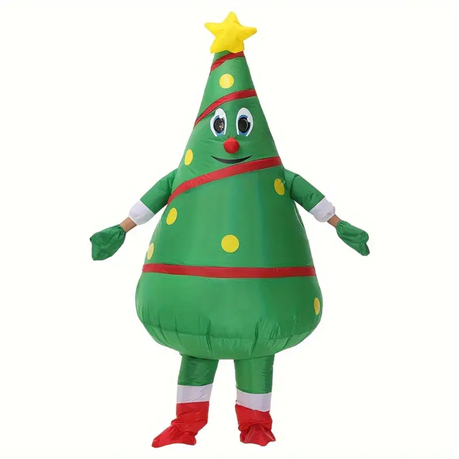 Inflatable Christmas Tree Mascot Costume for Adults