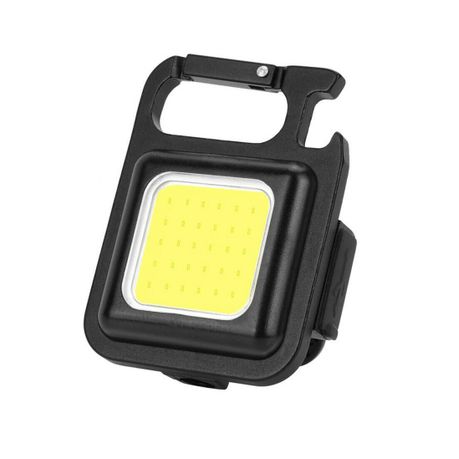 3 Light Modes Rechargeable COB Keychain Light With Bottle Opener