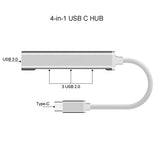 Type-C To USB Hub 4 in 1 Port