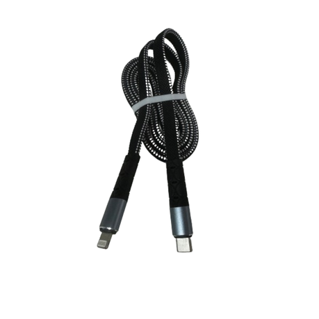 Woven Flat charging cable - lightning to Type C
