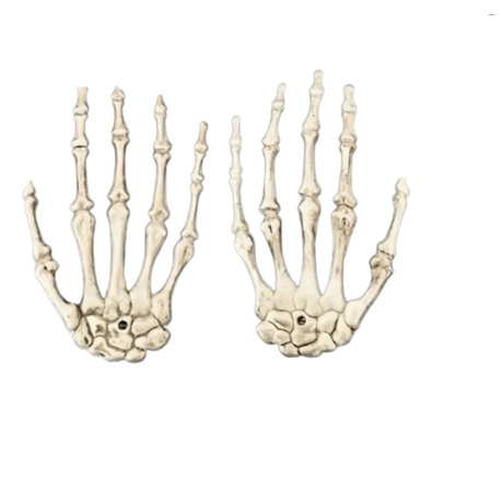 Halloween Large Hair Clips - Skeleton Hands - 17cm x 10cm