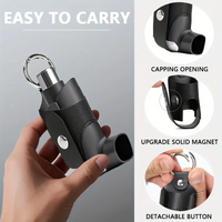 1pc Unisex Casual Faux Leather Keychain Pouches for Asthma Inhaler