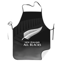 Vintage New Zealand All Blacks Rugby Feather Print Apron