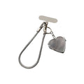 Metallic Phone Chain, with Heart Pendant