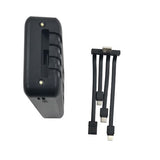 aiVR 20000 mAh Power Bank with Built-In Cables - Black