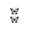1 Piece Waterproof Temporary Tattoo Sticker - Colourful Floral & Butterfly