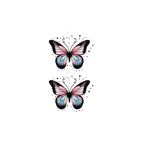 1 Piece Waterproof Temporary Tattoo Sticker - Colourful Floral & Butterfly