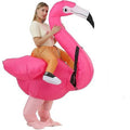 Riding a Flamingo Suit With Automatic Battery Air Inflator For Kids