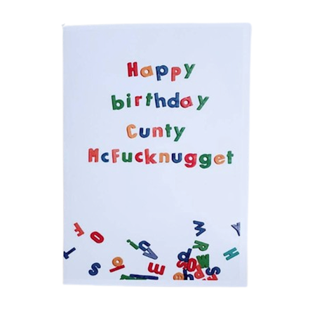 Funny Birthday Card - Happy Birthday Hunty McHuckNugget