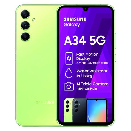 Samsung Galaxy A34 5G 128GB Dual Sim - Awsome Lime