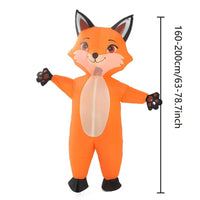 Inflatable Fox Costume for Adults - Orange & Black Furry