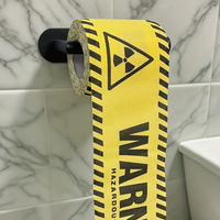 1-Roll or 2-Roll Hazard Warning Toilet Paper