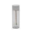 Glass Snuff Container With Attached Spoon- Clear Clear