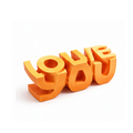 LOVE YOU Couple Ornament - Modern Minimalist Home Decor Statue