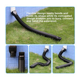 2-Pack Rain Gutter Downspout Extensions Flexible, Drain Downspout Extender