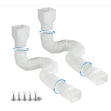 2-Pack Rain Gutter Downspout Extensions Flexible, Drain Downspout Extender