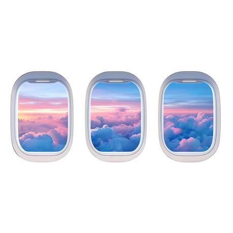 Virtual Airplane Window Effect Decal