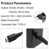 Universal Portable Type C Laptop Charger 45w-65w
