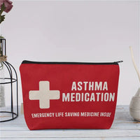 Compact Asthma Emergency Kit Makeup Bag