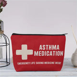 Compact Asthma Emergency Kit Makeup Bag