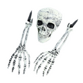 Realistic Skeleton Head and Arms Halloween Decorations