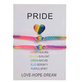 Pride LGBTQ Inspirational Double String Bracelets - Rainbow beads Rainbow