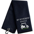 Golf Towel Funny Slogan- My Retirement Vehicle