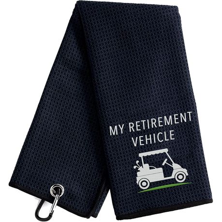 Golf Towel Funny Slogan- My Retirement Vehicle