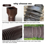 2-Pack Rain Gutter Downspout Extensions Flexible, Drain Downspout Extender